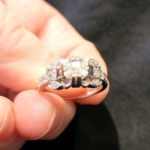 2.44ct VVS1, H-I WHITE EMERALD MOISSANITE DIAMOND .925 SILVER RING SIZE 7